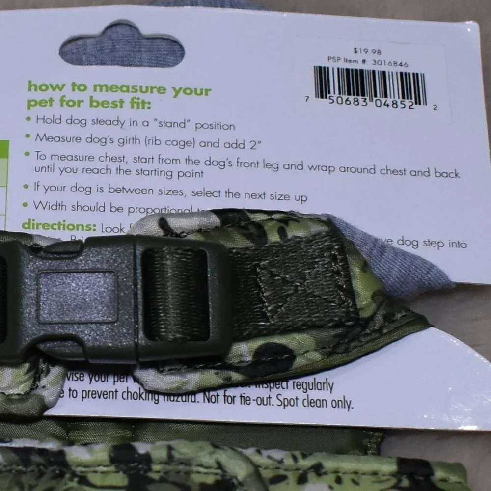 Dog Harness Jacket Extra Small Camo Floral